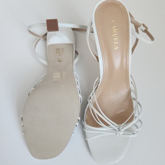 Carvela Leather Open Toe Heels - Picture 5 of 13